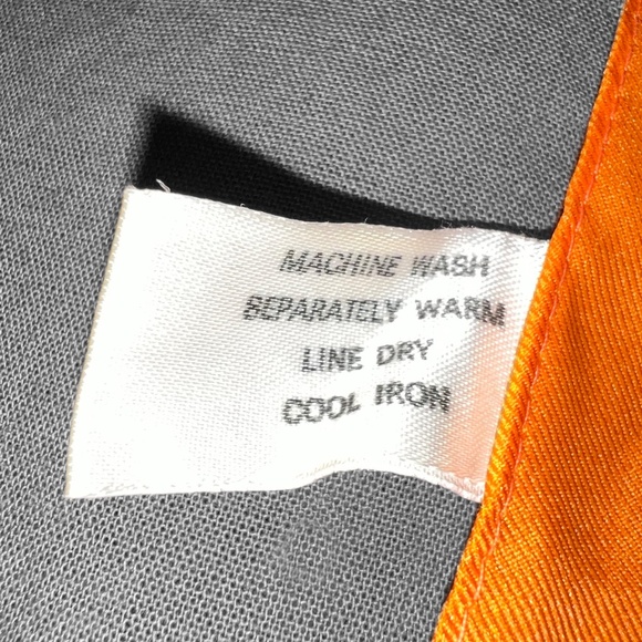 Vintage 70s Orange Floral Square Scarf - Picture 8 of 8